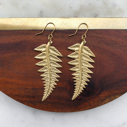 WS fern earrings