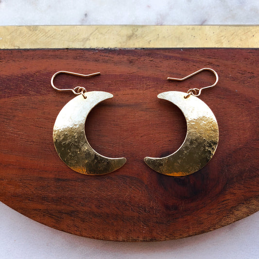 WS crescent moon earrings